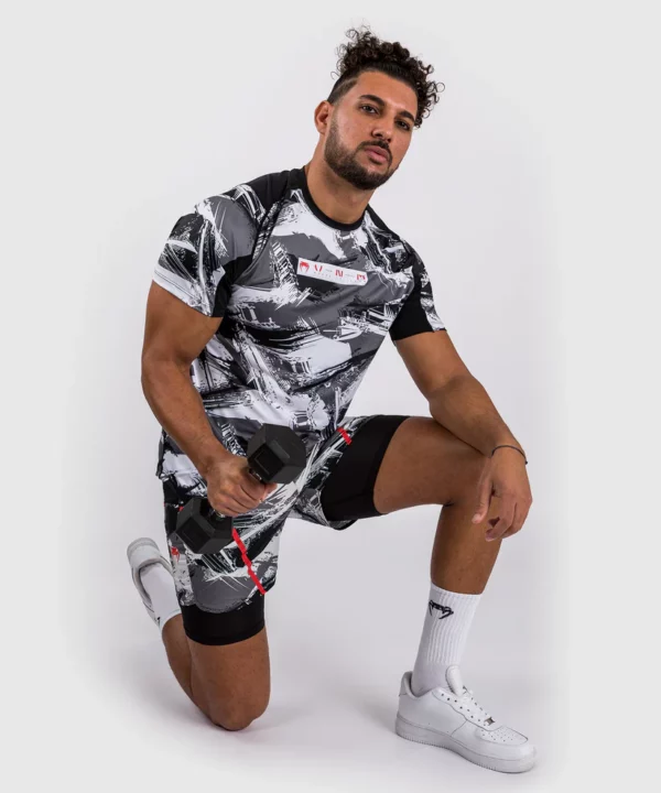 Venum Electron 3.0 Dry-Tech t-shirt - GreyRed – Image 4