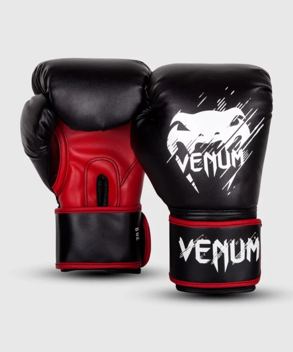 Venum Contender Kids Boxing Gloves - Black/Red – Image 2