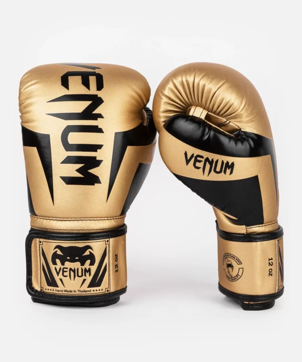 Venum Elite Boxing Gloves - Gold/Black – Image 2