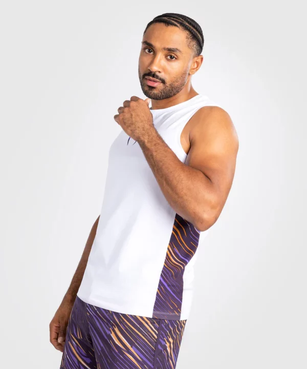 Venum Rapid Men’s Tank Top - White/Deep Purple – Image 3