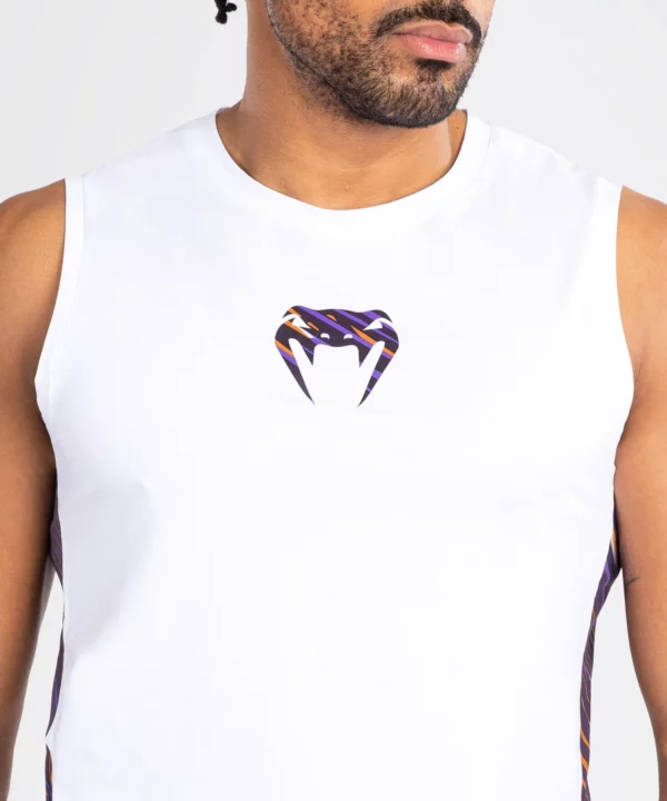 Venum Rapid Men’s Tank Top - White/Deep Purple – Image 2