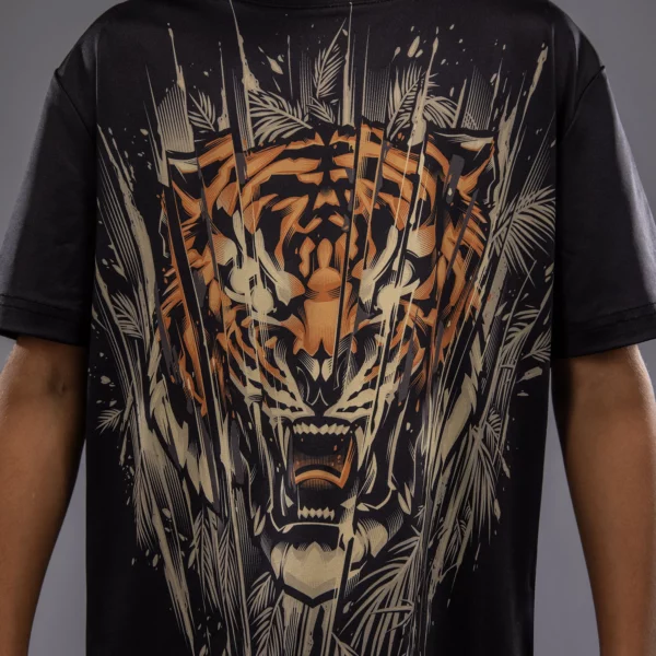 T-Shirt Dry-Tech Venum Tiger - Noir/Orange – Image 2
