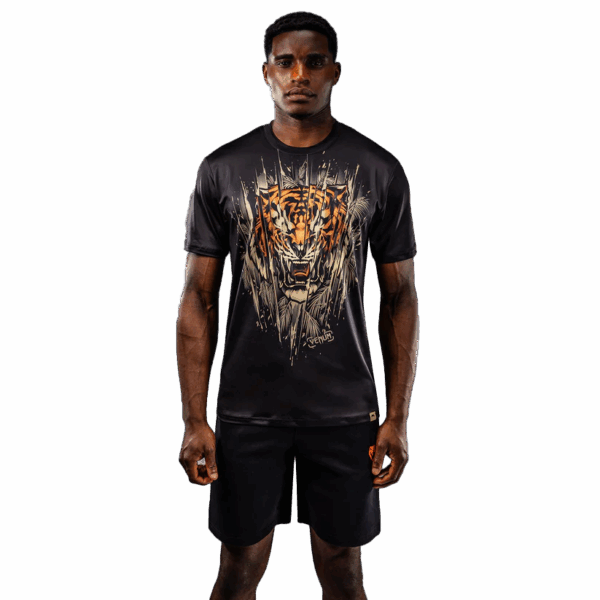 T-Shirt Dry-Tech Venum Tiger - Noir/Orange