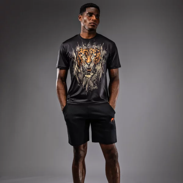 T-Shirt Dry-Tech Venum Tiger - Noir/Orange – Image 3