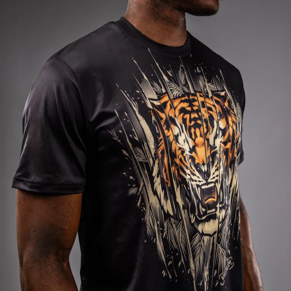 T-Shirt Dry-Tech Venum Tiger - Noir/Orange – Image 5