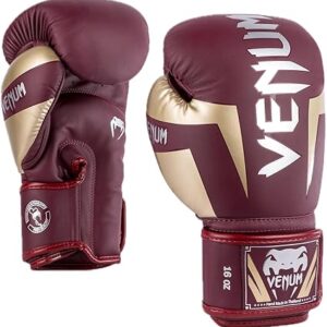 Gants de boxe Venum Elite - Rouge Bordeaux/Or